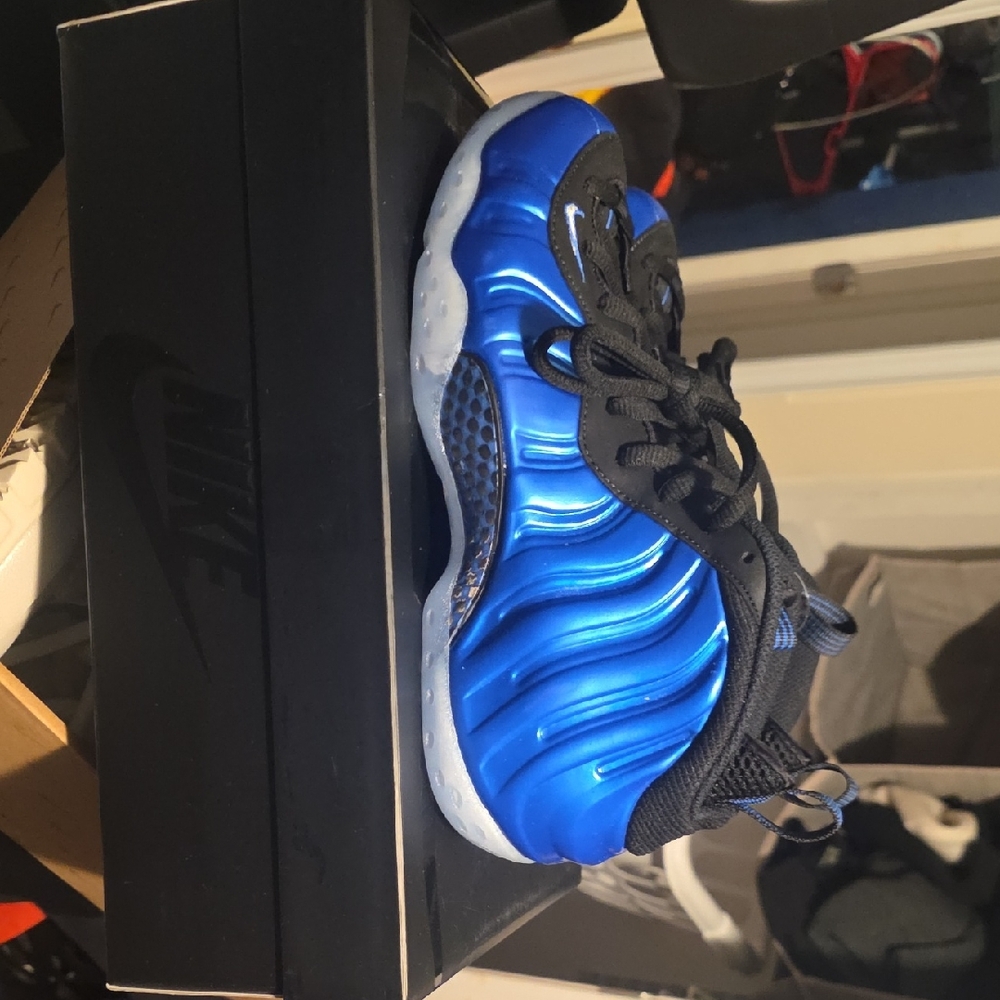Nike Blue and Black Foamposite Sneakers